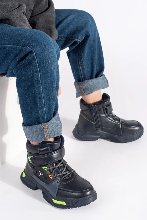 Wysokie ocieplane trzewiki chłopięce