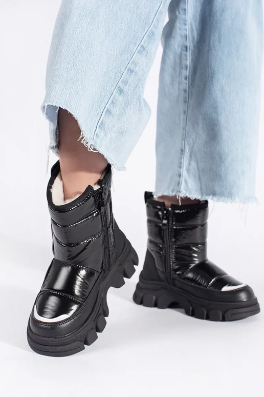 quilt INomens snoIn boots girly shiny