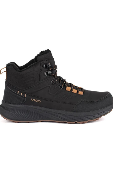 black mens tied Trekking shoes