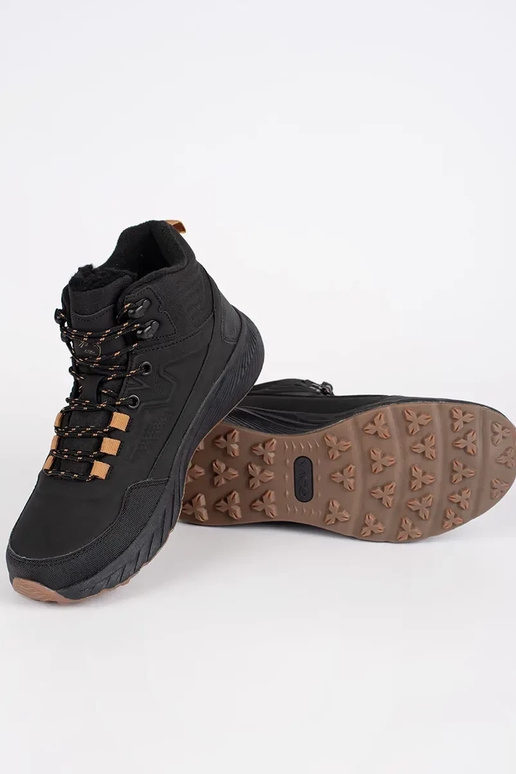 black mens tied Trekking shoes