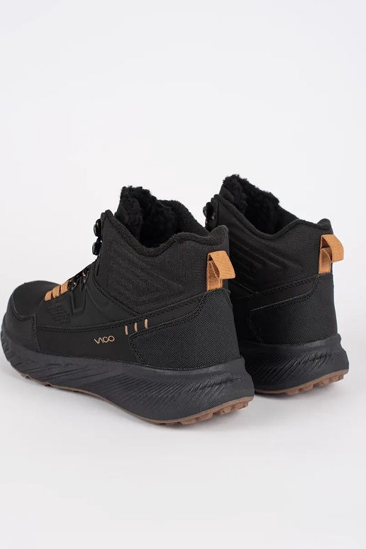black mens tied Trekking shoes