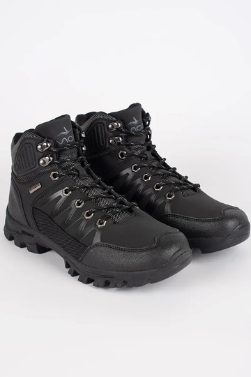 black shoes mens trekking tied 2
