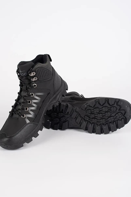 black shoes mens trekking tied