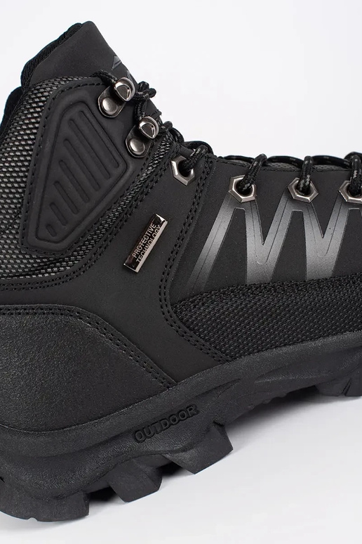 black shoes mens trekking tied