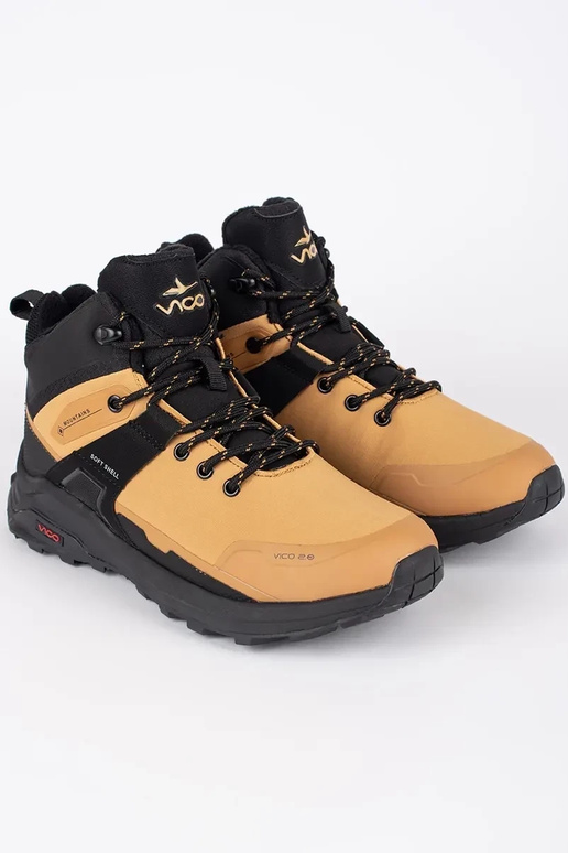 Brązowe wysokie buty męskie trekkingowe