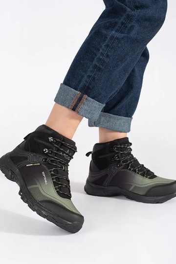 Black and-green Trekking shoes 2