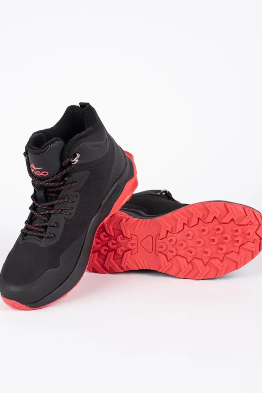 Black and-Red mens Trekking shoes