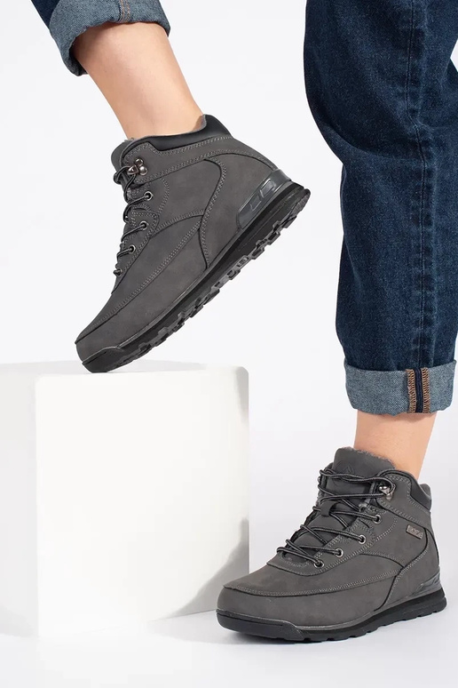 gray insulated boots