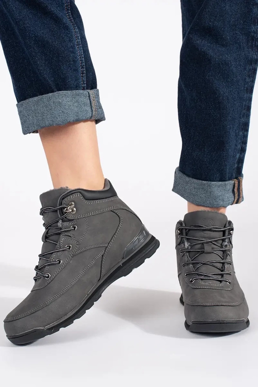 gray insulated boots