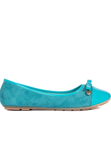 blue flat ballerinas z...