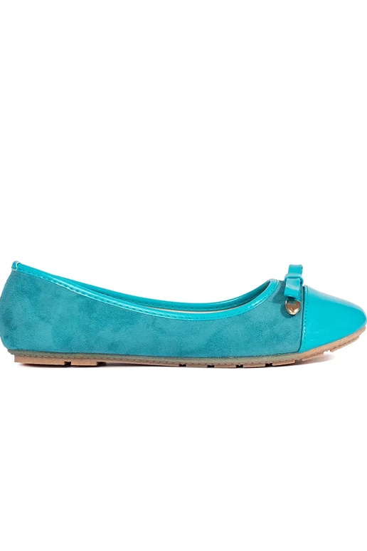 blue flat ballerinas z lakieroInanym... blue flat ballerinas z lakieroInanym...