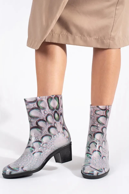 Rubber boots In krople on highheels