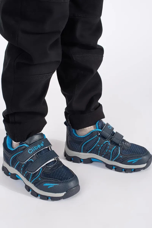 dark blue boyish sports shoes Velcroy