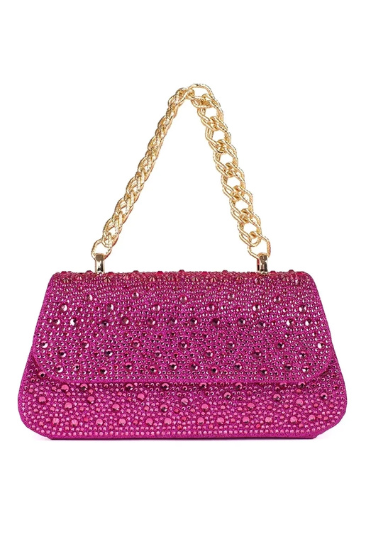 purple little Handbag In cekiny ze...