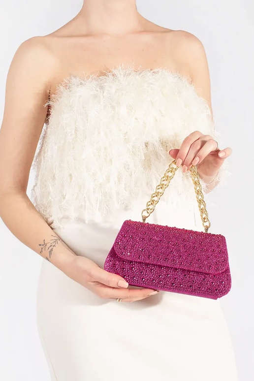 purple little Handbag In cekiny ze...