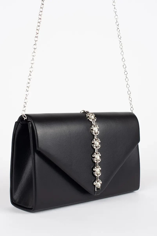 black Handbag clutch bag decorated...