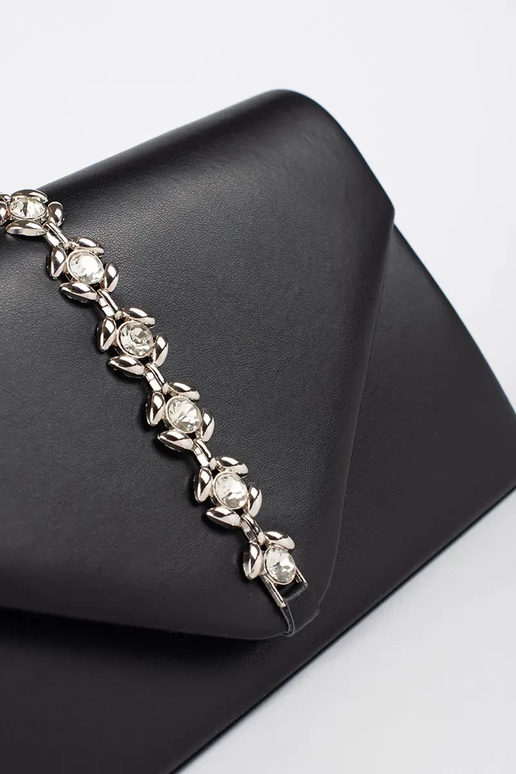black Handbag clutch bag decorated...