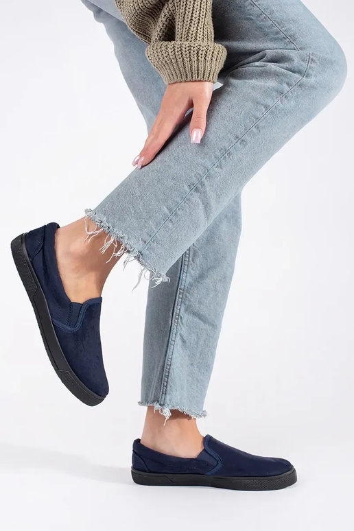 blue blue shoes slip-on slip on