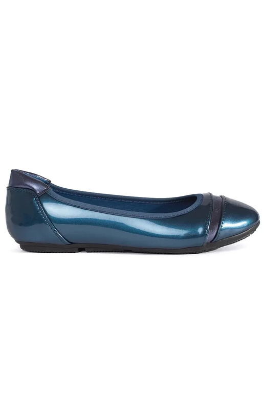 blue metallic ballerinas
