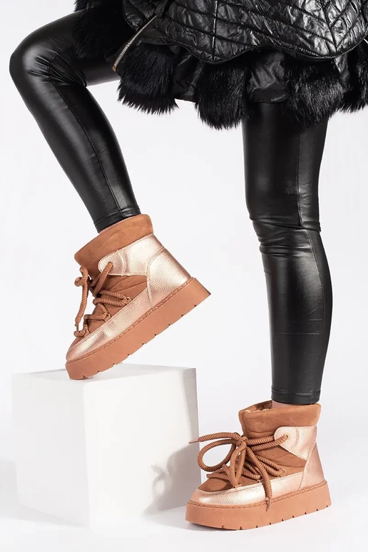 Rudos spalvos moteriški sniego batai... Rudos spalvos moteriški sniego batai...