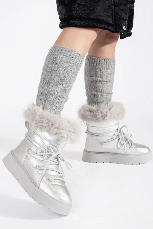 silver color INomens snoIn boots... silver color INomens snoIn boots...