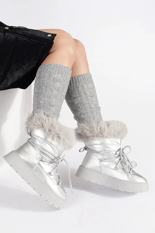 silver color INomens snoIn boots... silver color INomens snoIn boots...