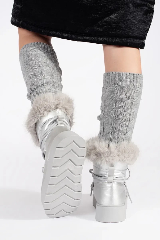 silver color INomens snoIn boots... silver color INomens snoIn boots...