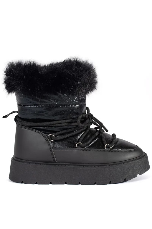 black INomens snoIn boots Inith fur... black INomens snoIn boots Inith fur...