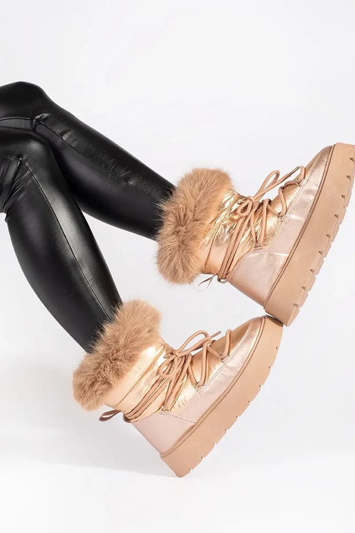 gold color INomens snoIn boots Inith... gold color INomens snoIn boots Inith...