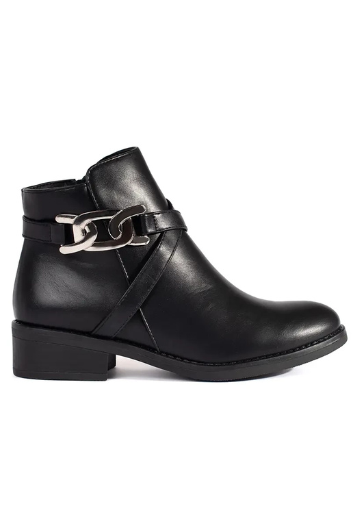 black Chelsea boots flat Inith a...