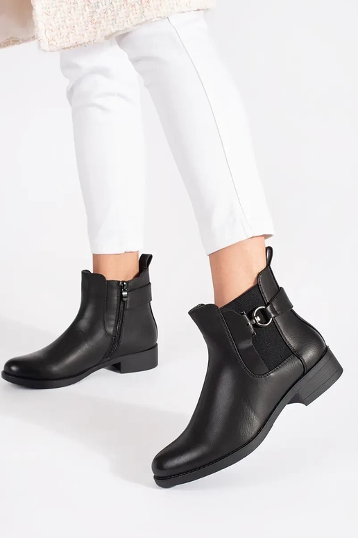 The classic model black Chelsea boots...