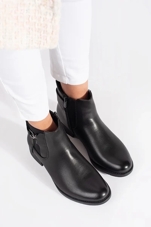 The classic model black Chelsea boots...