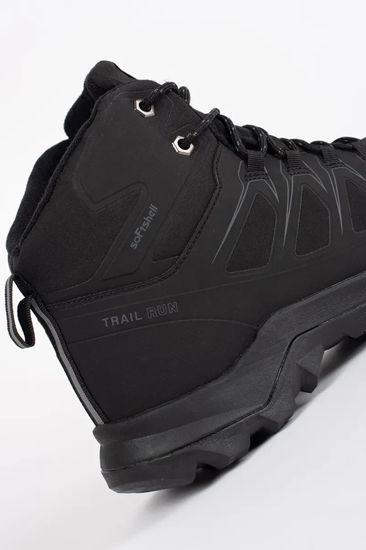 black high trekking shoes mens