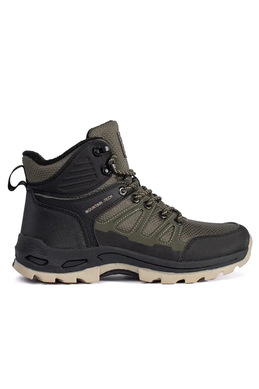 Mens hiking boots zielono-black