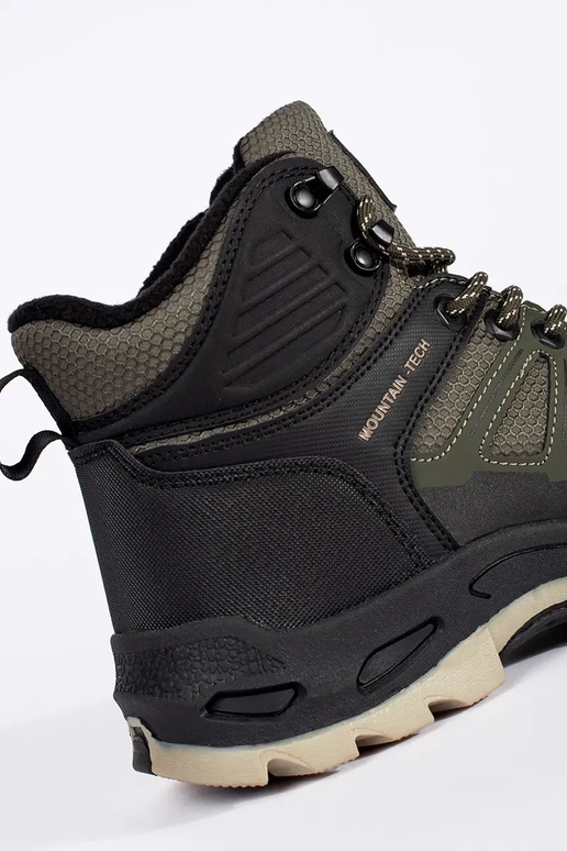 Mens hiking boots zielono-black