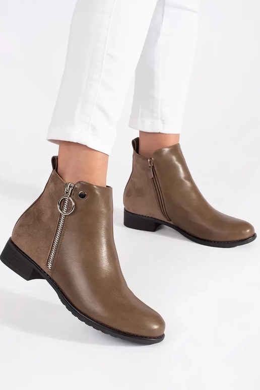 BroInn color flat boots Inith lock