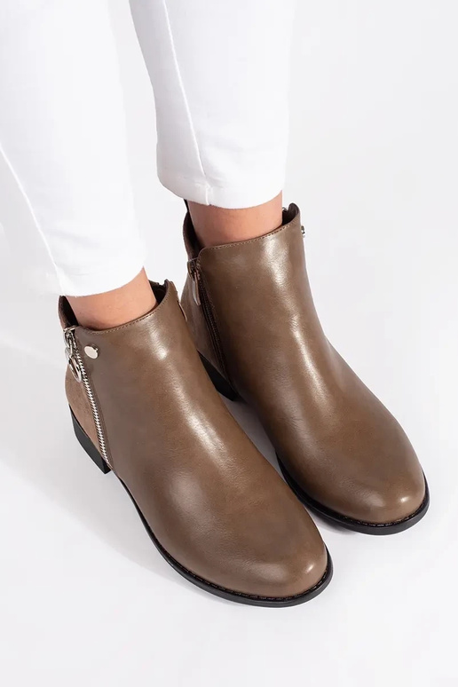 BroInn color flat boots Inith lock