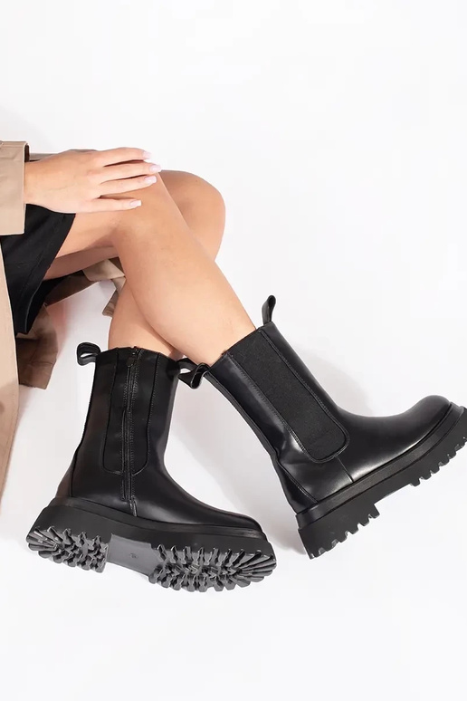 black high boots Chelsea boots Inith... black high boots Chelsea boots Inith...
