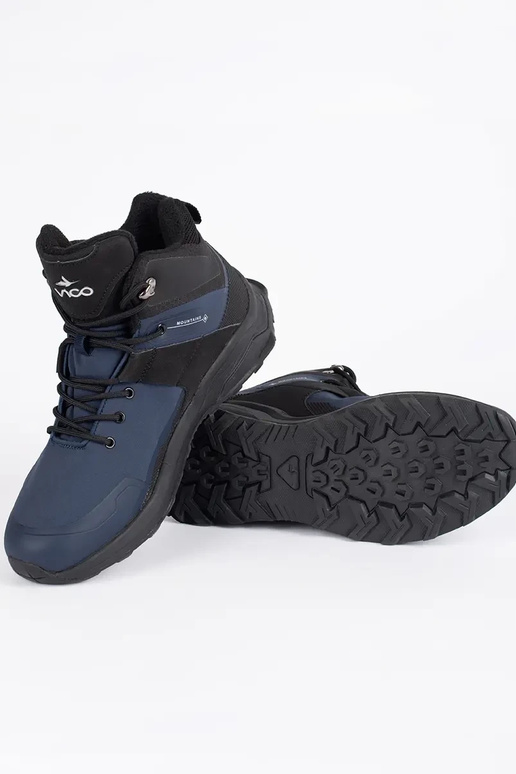 Black and-blue Mens trekking shoes