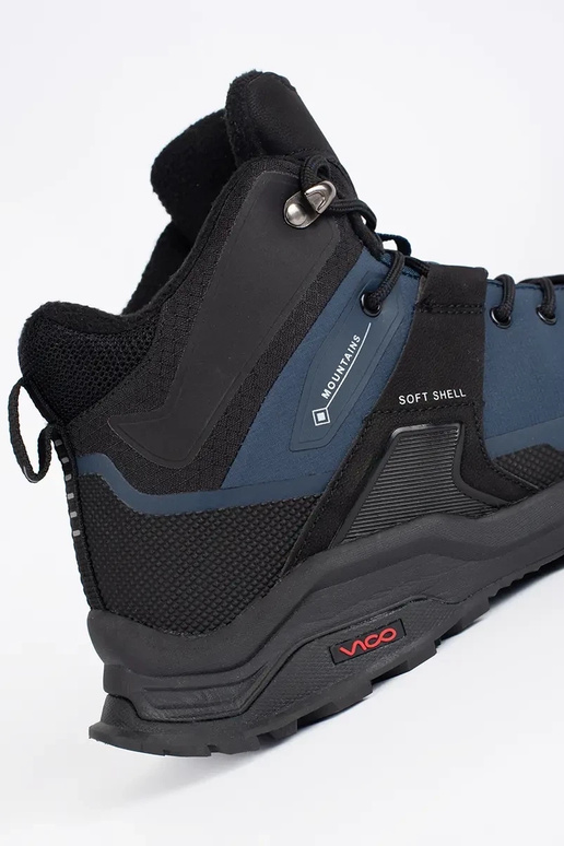 Black and-blue Mens trekking shoes