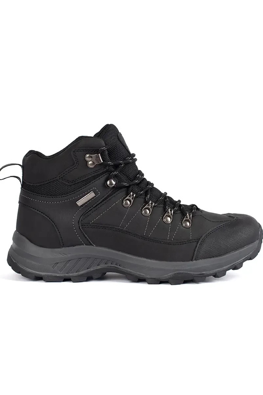 black insulated trekking shoes mens