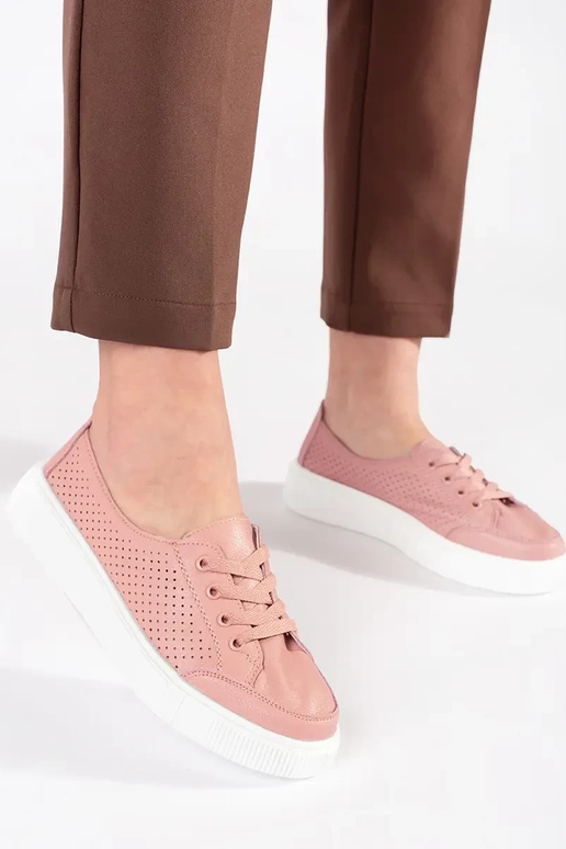 pink Sneakers openInork tied Sergio...