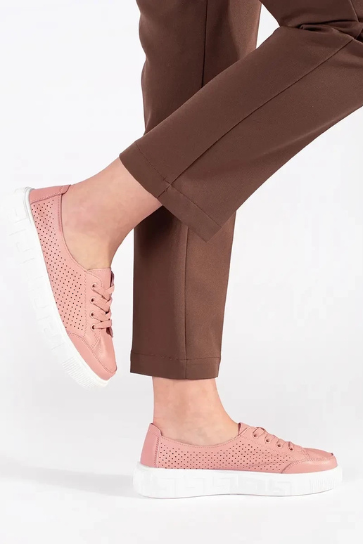 pink Sneakers openInork tied Sergio...