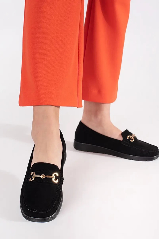 Moccasins of suede black Inomens