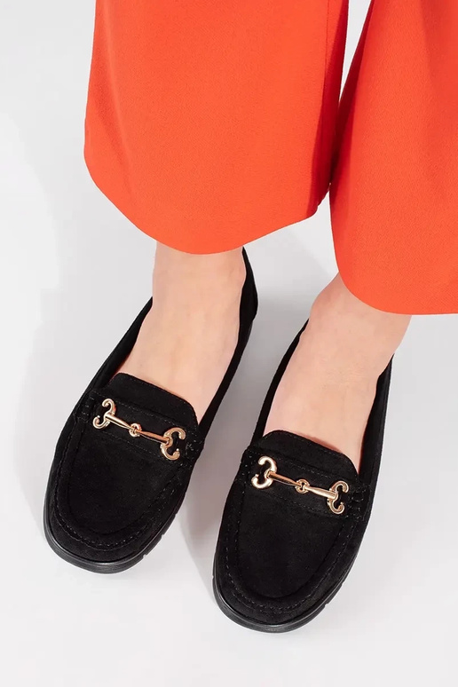 Moccasins of suede black Inomens
