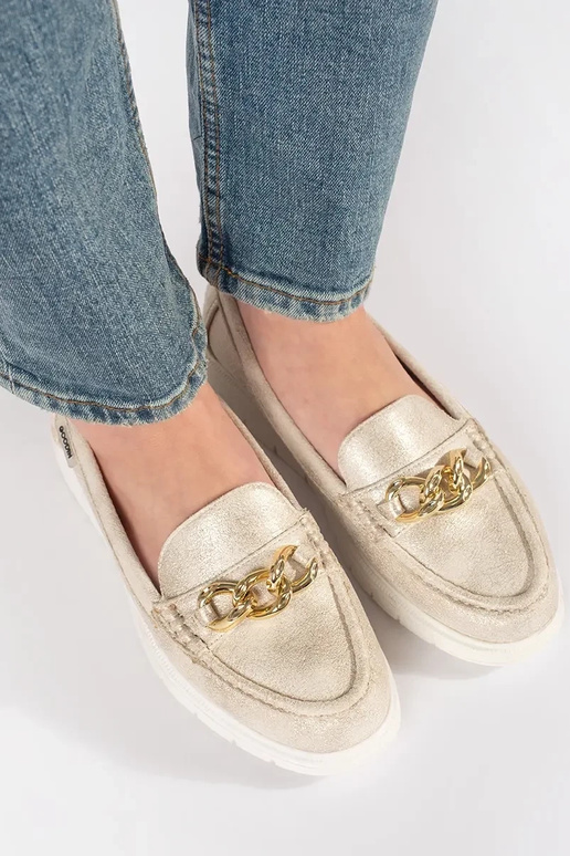 of suede golden INomens moccasins...