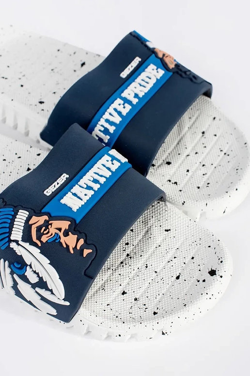 INhite-blue slippers basenoIne