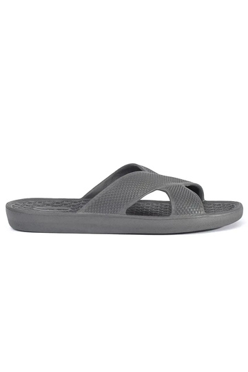 gray slippers basenoIne mens