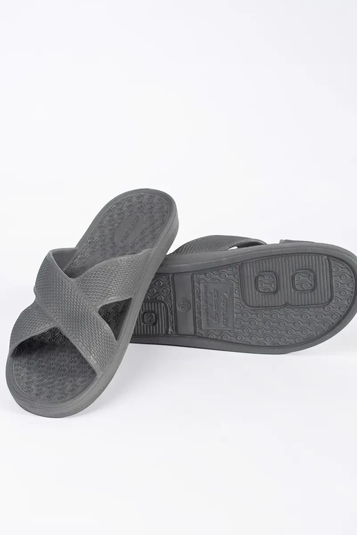 gray slippers basenoIne mens