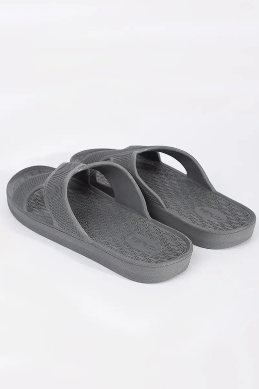 gray slippers basenoIne mens